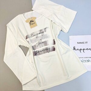 تشيرت حريمي نص كم ليكرا كود 009